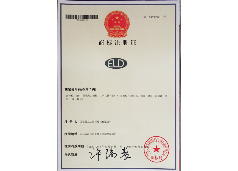 Trademark Registration Certificate